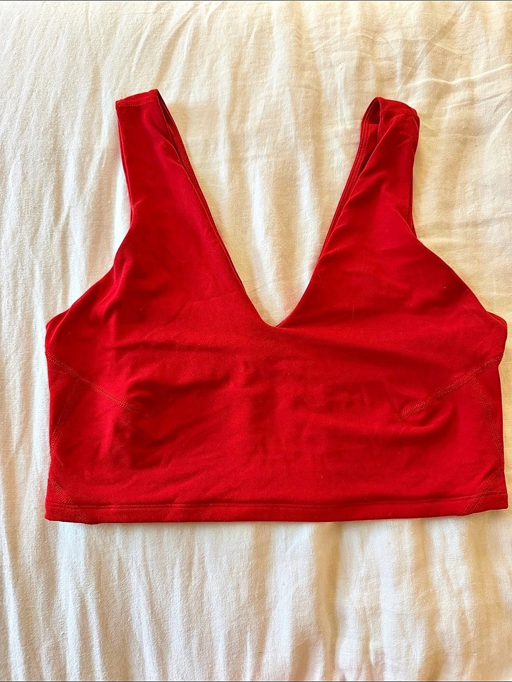 Free People FP Movement Good Karma Crop Tank Red Bra